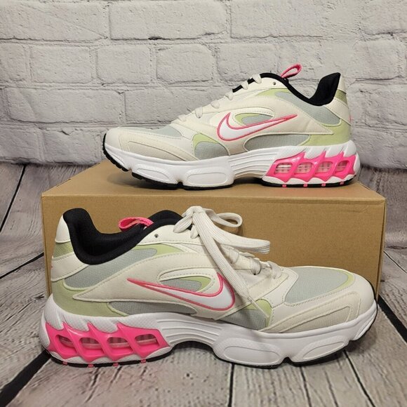 Womens Nike Zoom Air Fire- Light Silver/Hyper Pink/Olive Aura/White - Picture 9 of 12